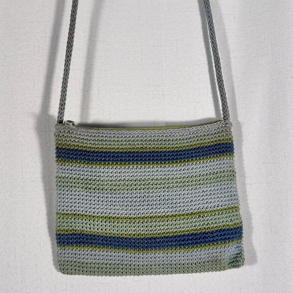 The Sak Mini Crochet Striped Crossbody Bag